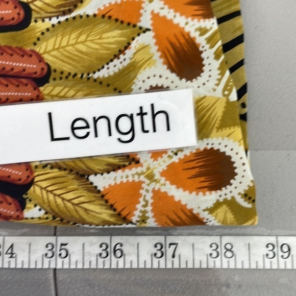 Anthropologie Edme Esyllte Dress Sleeveless Silk Orange Teal Floral Size 6 - Picture 13 of 16